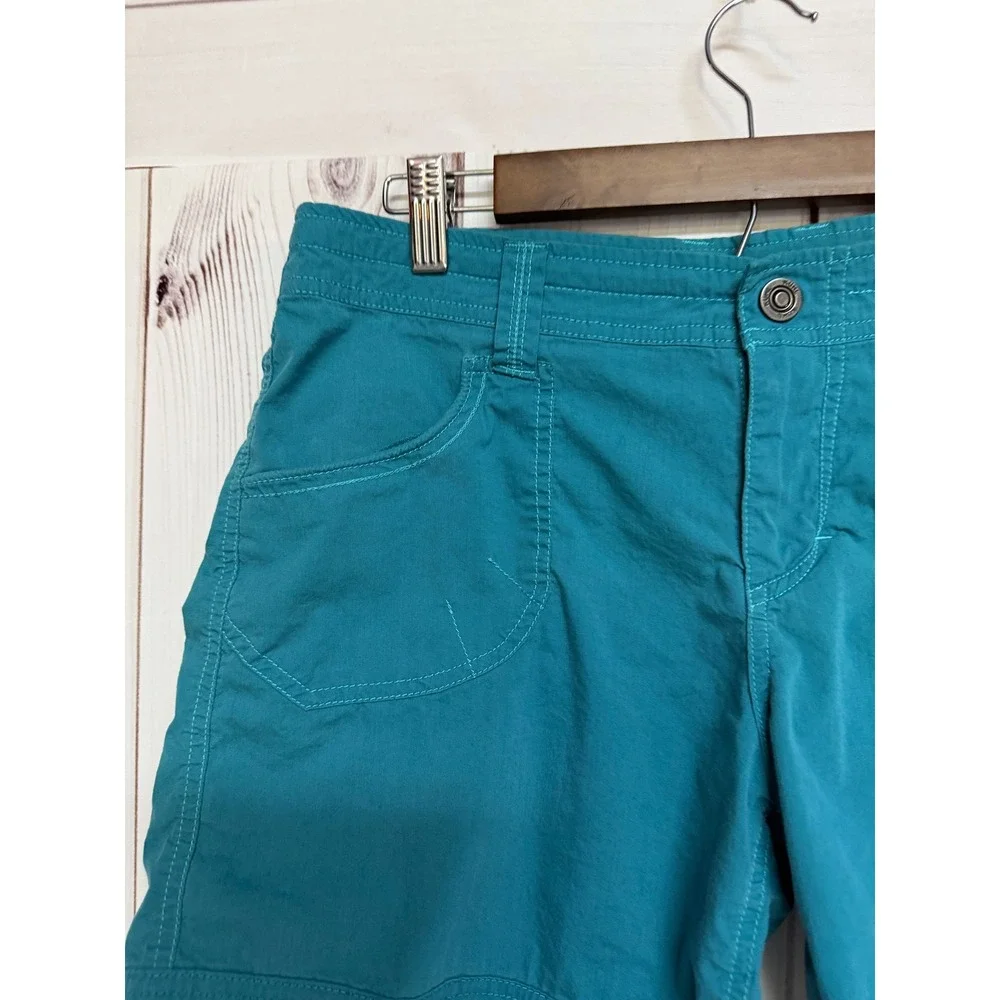 KÜHL Women's Kontra Shorts 8 Teal‎ Blue Hiking Outdoor EUC